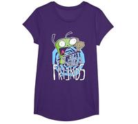 Invader Zim G.I.R Me and The Squirrel Are Friends Funny Logo Camiseta, Niñas, Morado, L