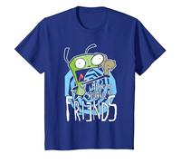 Invader Zim G.I.R Me and The Squirrel Are Friends Funny Logo Camiseta, Niños, Azul Real, 12 años