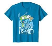 Invader Zim G.I.R Me and The Squirrel Are Friends Funny Logo Camiseta, Niños, Zafiro, 8 años