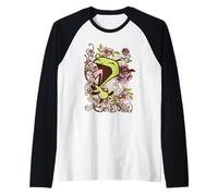 Invader Zim Gir Screaming Floral Art Nouveau Aesthetic Camiseta Manga Raglan