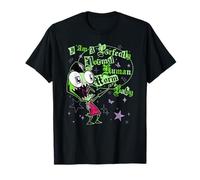 Invader Zim I Am A Perfectly Normal Human Worm Distressed Camiseta