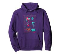 Invader Zim World Domination Grand Schematics Sudadera con Capucha, Unisex para Adultos, Morado, L