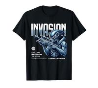 Invasión de Ciencia ficción cósmico invasor Bloqueo Carga Conquista Las Estrellas Camiseta