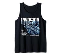 Invasión de Ciencia ficción cósmico invasor Bloqueo Carga Conquista Las Estrellas Camiseta sin Mangas