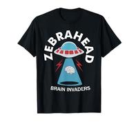 Invasores cerebrales Zebrahead Diseño divertido Camiseta