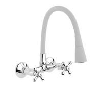 Invena Roma grifo de cocina a pared cromo-grafito/gris BC-24-E5S