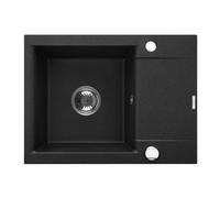 Invena Tesalia fregadero de granito 59x44 cm negro AZ-01-042