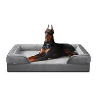INVENHO Cama ortopédica Extra Grande para Perros, sofá Impermeable XXL para Perros, sofá de Espuma con Caja de Huevos con Funda extraíble Lavable, Forro Impermeable y Parte Inferior Antideslizante