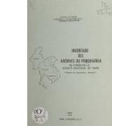 Inventaire Des Archives Du Pāṇḍuraṅga Du Fonds De La Société Asiati