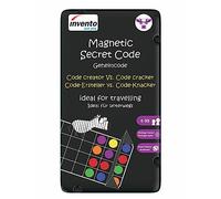 Invento Just Play - Juego magnético en práctica caja de metal a partir de 2 jugadores en casa y de viaje, ideal como juego de viaje o regalo para niños a partir de 4 años (código secreto)