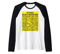 Inventores Negros olvidados celebran el Mes de la Historia Negra Camiseta Manga Raglan