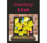 Inventory List: Perfect for Small Businesses, Home Storage, or Retail Keep Accurate Records of Your Stock and Supplies