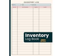 Inventory Log Book: Simple Business Inventory Tracker Log Sheets Book For Small Business and Personal Use - Stock Record Notebook for Tracking Products, Supplies & Equipment