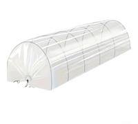Invernadero de jardín compacto portátil con doble protección para jardines pequeños con material de polietileno y marco flexible para protección contra el viento y el sol (película de PE)