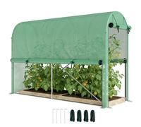 Invernadero de jardín Outsunny de polietileno, invernadero para balcón, lona reforzada, g/m², estructura de acero, puerta con cremallera, para flores, plantas, verduras, interior y exterior, 300 x cm,