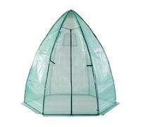 Invernadero de lámina exterior hunze con cremallera acero y cubierta pe 200xø240cm - verde [en.casa]
