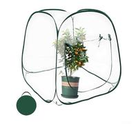 Invernadero de patio trasero para interiores y exteriores con material de PVC transparente, diseño de gran espacio con cremallera y cobertura de malla