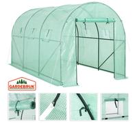 Invernadero de película GARDEBRUK® de 7M² con puerta enrollable, 6 ventanas, invernadero, casa de tomates, de película, propagación 350X200X200Cm
