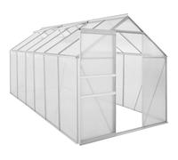Invernadero de policarbonato "basilic" - 7,03 m² - gris