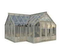 Invernadero Emilia XL (Medidas ext. (An x Pr): 421 x 543 cm, Madera, 18 mm, Gris)