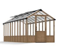 Invernadero fijo de madera natural canopia by palram 257.3x644 cm