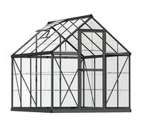 Invernadero Harmony (Medidas ext. (An x Pr): 185 x 247 cm, Gris, Área: 4,6 m²)