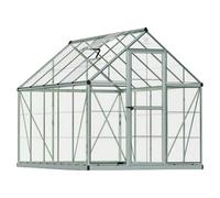 Invernadero Harmony (Medidas ext. (An x Pr): 185 x 306 cm, Plateado, Área: 5,6 m²)