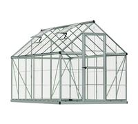 Invernadero Harmony (Medidas ext. (An x Pr): 185 x 370 cm, Plateado, Área: 6,8 m²)