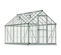 Invernadero Harmony (Medidas ext. (An x Pr): 185 x 426 cm, Plateado, Área: 7,9 m²)