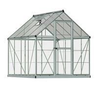 Invernadero Hybrid (Medidas ext. (An x Pr): 185 x 248 cm, Plateado, Área: 4,6 m²)