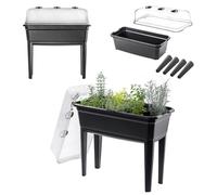 Invernadero KADAX con patas, de plástico, 42L, 75 cm, antracita