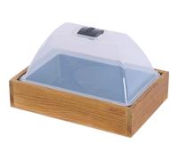 Invernadero Mini Casa De Cultivo Midi De Madera Con Tapa De Clima Queltabs