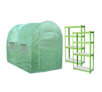Invernadero Politúnel Monster 3x2m con Estantería Galvanizada