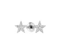 Inverness pendientes estrella con cristal natural, acero inoxidable 7 mm - INVERNESS pendiente acero inoxidable 2 UNIDADES 7 mm