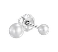 Inverness Sensitive Pendientes Acero Quirúrgico Bola Plateada 3mm