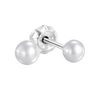 Inverness Sensitive Pendientes Acero Quirúrgico Bola Plateada 4mm