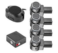 Inverso para Coche, Asistente de Estacionamiento Seguridad, Kit de Alerta de Zumbador con Sonda de 4 Sensores para la Familia, Material ABS