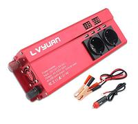 Inversor 12v 220v, Transformador de inversor Coches 12 V 220 5000W Power 3AC Outlets 4 Convertidor USB Inversor Solar para el Camping Viaje(24V 220V Universal)