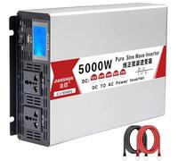 Inversor 4000Ww 5000w 6000w 8000w Voltaje De Onda Sinusoidal Pura Coche-Convertidor Coche 12v 24v 48v 60v 72v A 110v/220v 230v,para Portátiles, Camiones, Casas,camionetas(5000w,60v to 220v)