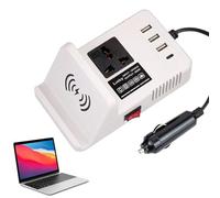 Inversor ABS para Coche, convertidor de 200 W con Triple Puerto de Carga USB, Adaptador de Voltaje Compacto para conectar Dispositivos electrónicos en la Cabina del vehículo, solución de Cargador de