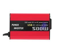 Inversor Adaptador Coche 500W con Doble Salida USB Convertidor Potencia Portátil Vehículos 12 V CC A 110V 220V CC Accesorio Transformador Automático(220V)