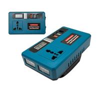 Inversor Cargador 21V - Inversor con Luz LED Incorporada para Coche - Cargador Adaptador Autocaravana Coche Camping Exterior Hogar para Aventuras Al Aire Libre Y Necesidades Doméstica