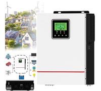 Inversor Cargador HíBrido Solar (1000W/1500W), 12/24V Cc A 220-240V Ca, Controlador Carga Mppt De 40 A Integrado, Funciona Con Plomo áCido/Lifepo4 (Compatible Con Sistemas Sin BateríA),24V-1500W
