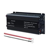 Inversor Coche 1500 W 2200 W 2600 W Onda Sinusoidal Pura CC 12 V A CA 230 V Potencia Máxima Pantalla LED Enchufe UE/Onu Transformador Inversor Solar Convertidor(2600W 12V 50hz UN)