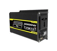 Inversor Convertidor De Corriente De 12 V CC A 110/220 V CA Inversor Inteligente para Vehículos con Doble USB 3000 W con Fusible Incorporado para Caravanas(12V to 110V Black)