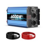 Inversor Convertidor Frecuencia 6000 W CC 12 V 24 V A CA 230 V 50 Hz LED para Coche Transformador Panel Solar Inversor Potencia Onda Sinusoidal Pura Transformador(24V 230V 6000W)