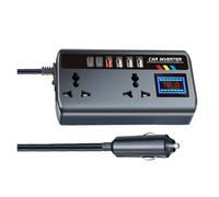 Inversor Convertidor QC 3.0 USB/PD/Tipo C Cargadores Detección Voltaje Interruptor Encendido/Apagado 200W CC 12V/24V A CA 220V