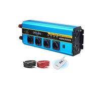 Inversor Corriente Coche Inversor 8000W/6000W/4000W Onda Sinusoidal para Pura DC12V DC24V AC220V Enchufe Europeo Pantalla LCD Inversor Potencia Viajes RV/yate(24V-220V-8000W)