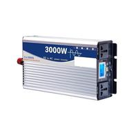 Inversor Corriente Coche Inversor Onda Sinusoidal para Pura 3000W/4000W/5000W Doble Enchufe 24V DC 12V 48V AC 220V Convertidor Voltaje Vehículo Alta Potencia(3000W Remote,12V,220V 50HZ)