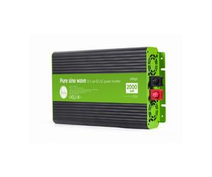 INVERSOR CORRIENTE DC-AC GEMBIRD COCHE DE ONDA SINUSOIDAL PURA DE 12 V 2000 W (EG-PWC-PS2000-01)